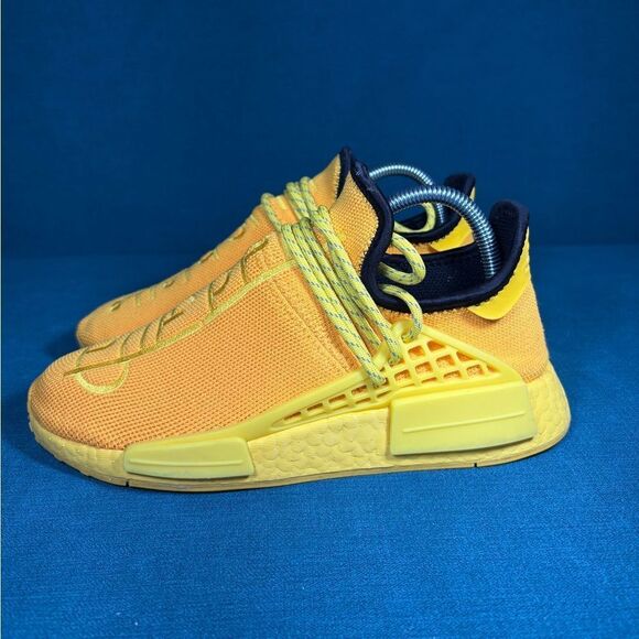 Size 5.5Men/7Women - Adidas Pharrell x NMD Human Race Yellow - Picture 1 of 9